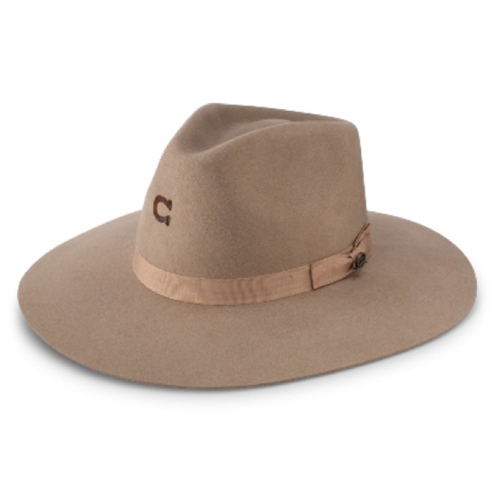 Charlie 1 Horse Highway Fashion Hat Brown Tan Felt Wool